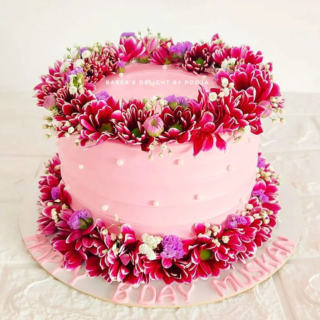 16 Beautiful Flower Cake Ideas For Beginners And Pros. - The Perfect ...